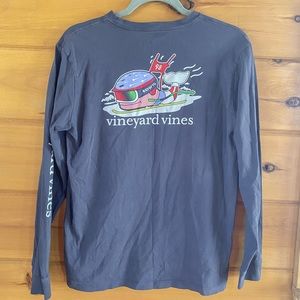 Navy Vineyard Vines Long Sleeves Tee Shirt